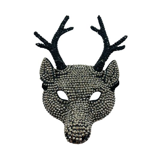 MASCARA DE VENADO CON PERLAS BRILLANTES