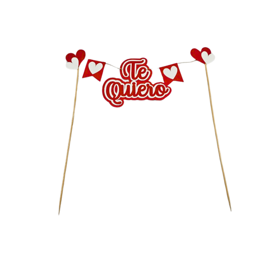 MINI BANDERIN TE QUIERO