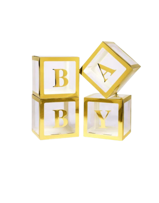 SET DE CAJAS DECORATIVAS BABY X4 DORADA