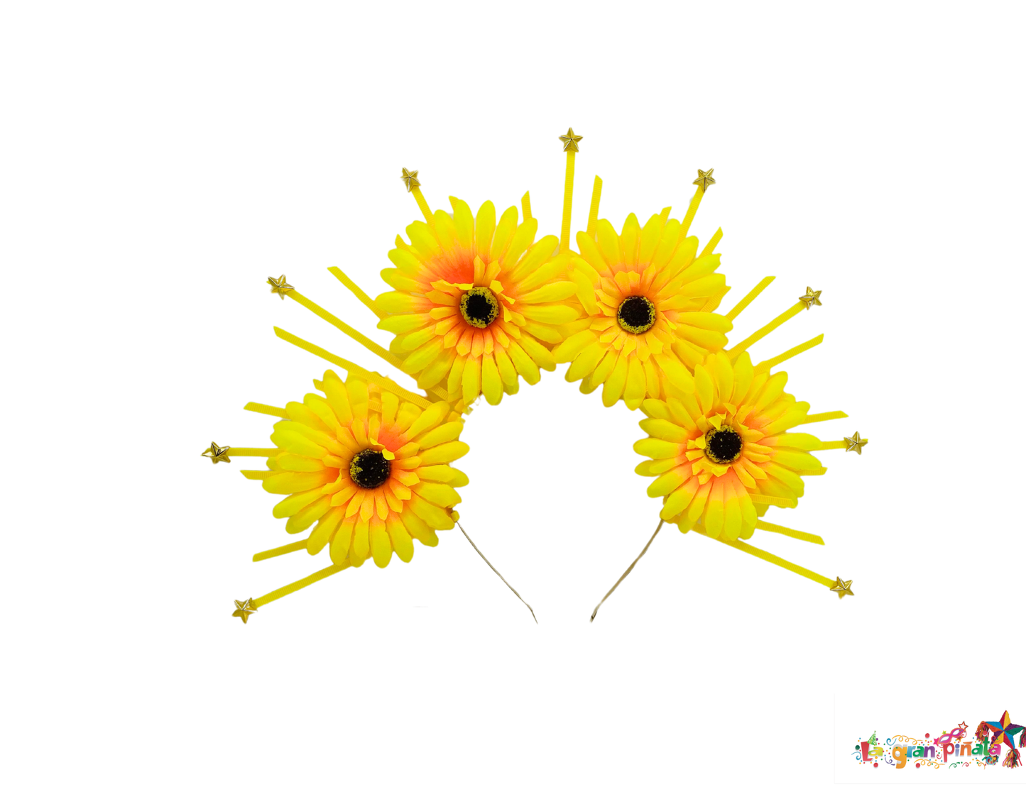 TIARA DE GIRASOLES AMARILLOS