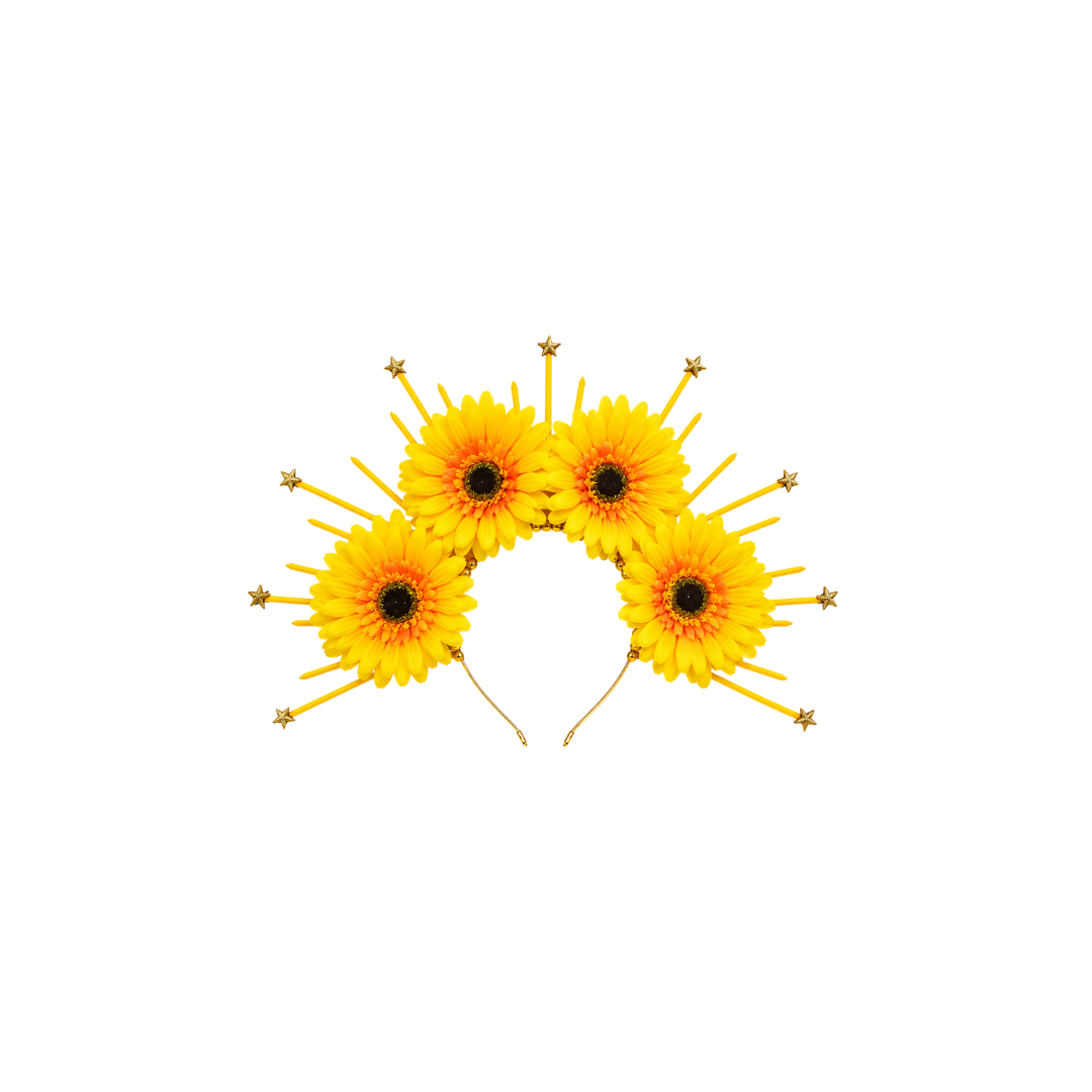 TIARA DE GIRASOLES AMARILLA
