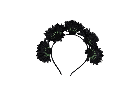 TIARA DE GIRASOLES NEGROS