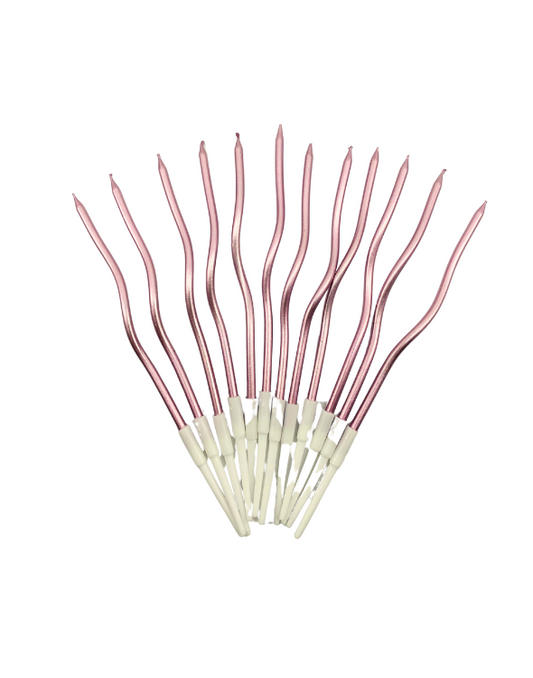 VELA ESPIRAL X12 ROSADA
