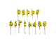 VELA LETRAS HAPPY BIRTHDAY DORADA