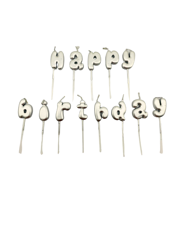 VELA LETRAS HAPPY BIRTHDAY PLATEADA