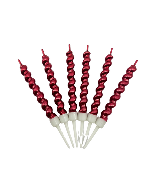 VELA PERLA ROJA X6