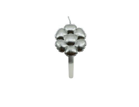 VELA FLOR PLATEADA