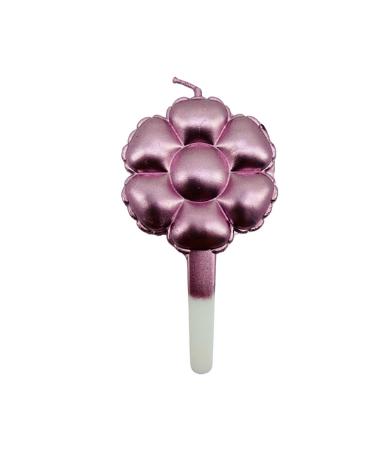 VELA FLOR ROSADA