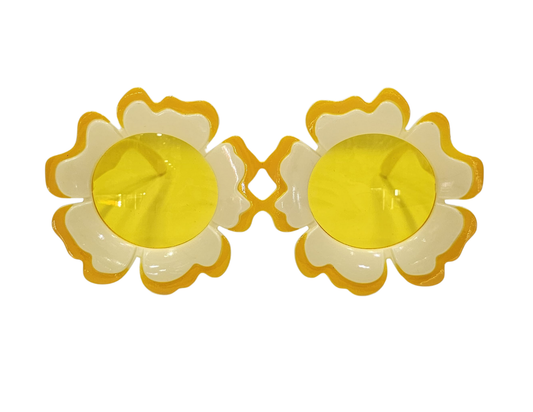 GAFAS FLORES AMARILLAS