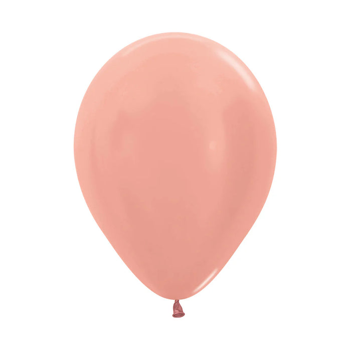 GLOBO R-5 METAL DORADO ROSA X50