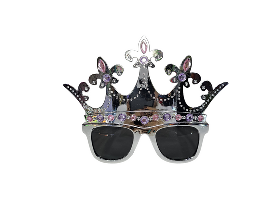 GAFAS CORONA REINA PLATEADA
