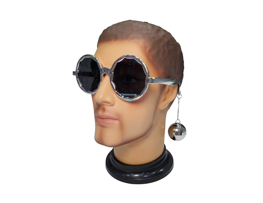 GAFAS DISCO PLATEADA