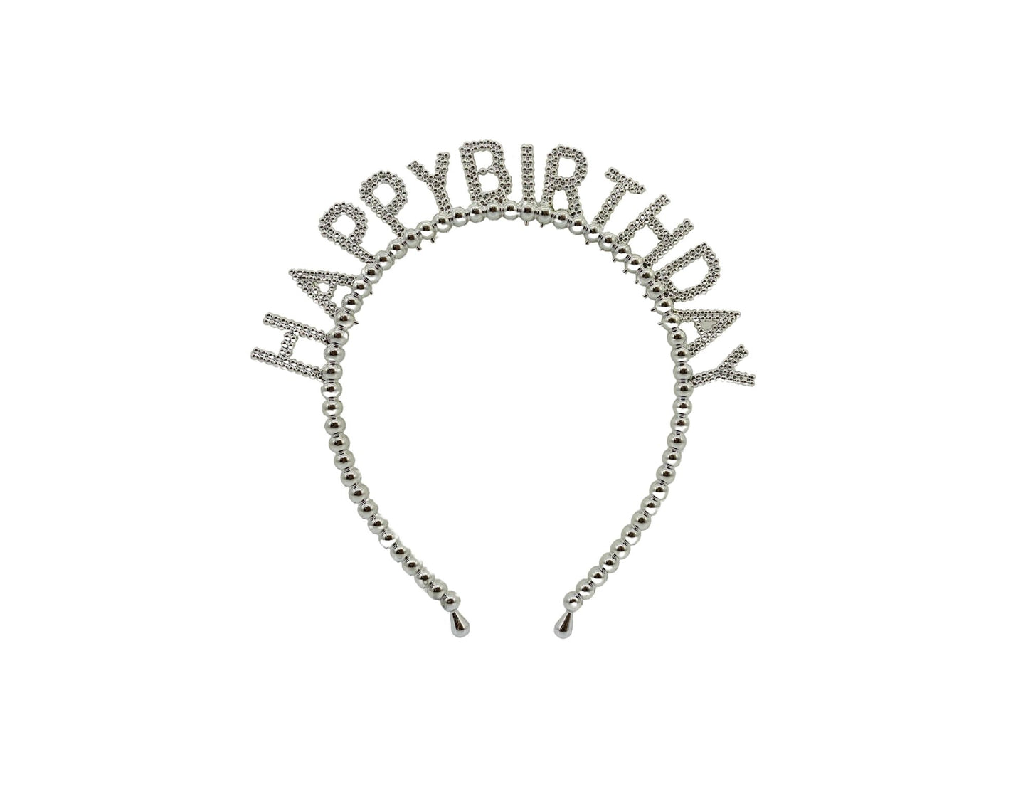 TIARA HAPPY BIRTHDAY PERLAS PLATEADA "C1"