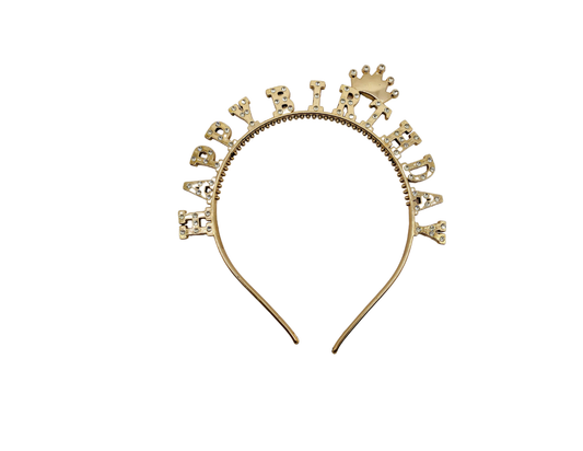 TIARA HAPPY BIRTHDAY PERLAS ORO ROSA