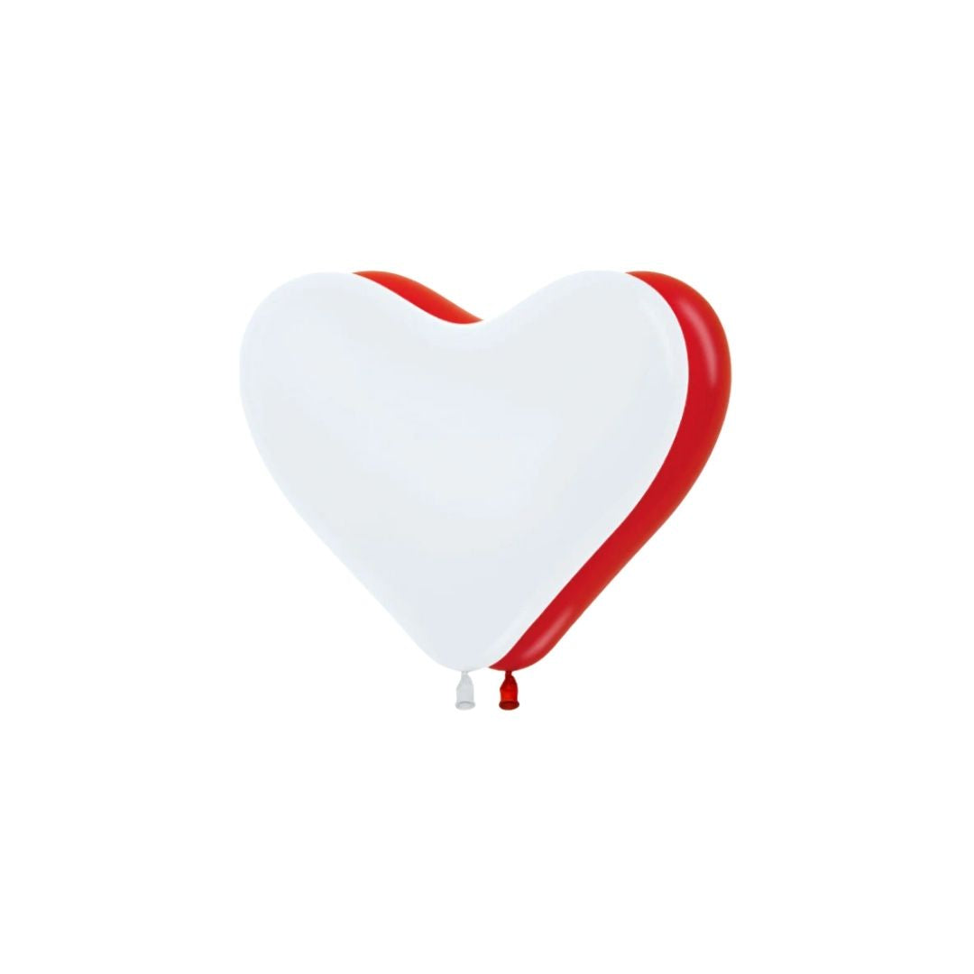 GLOBO R-12 CORAZON BLANCO X50
