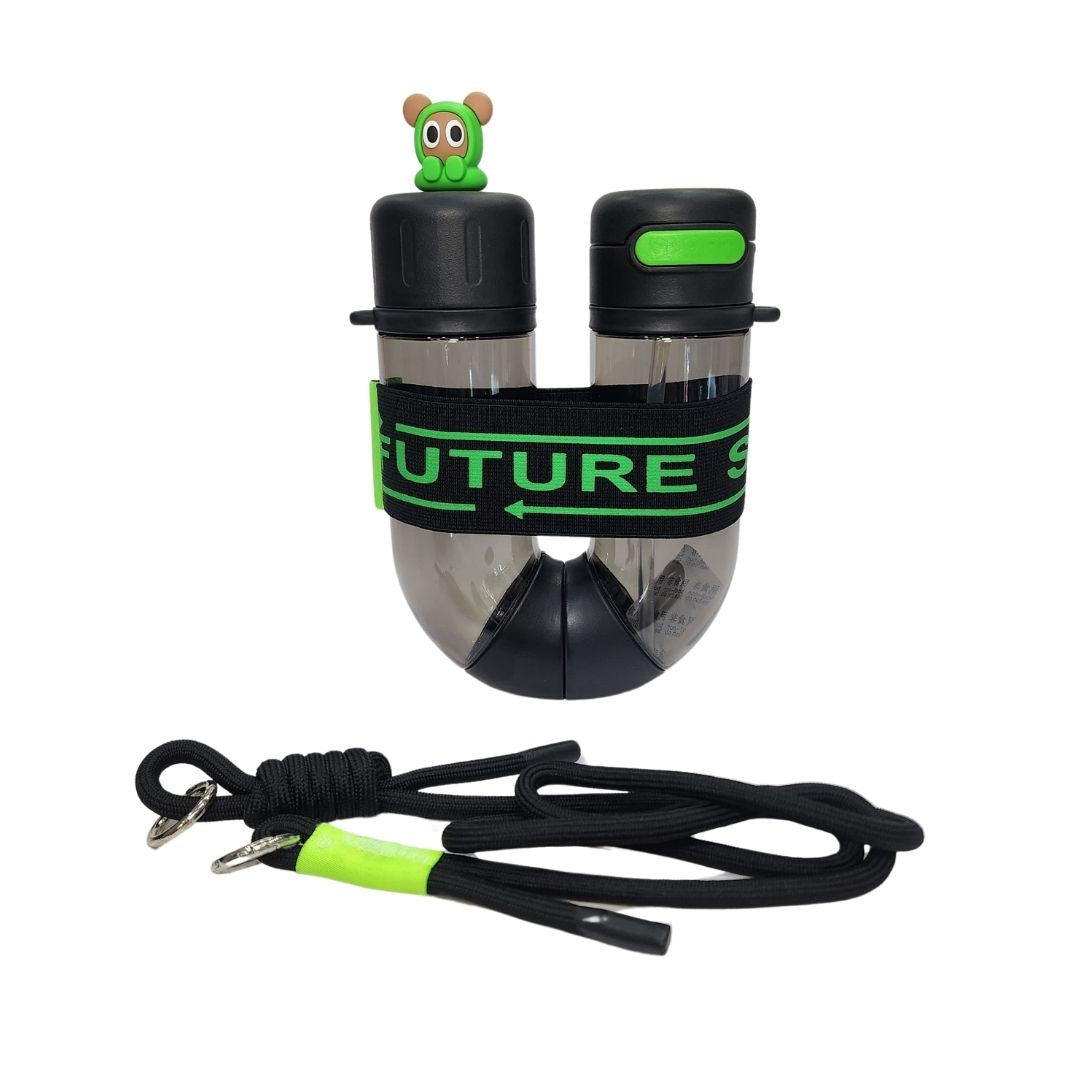 TERMO DOBLE EN U NEGRO - 700 ML