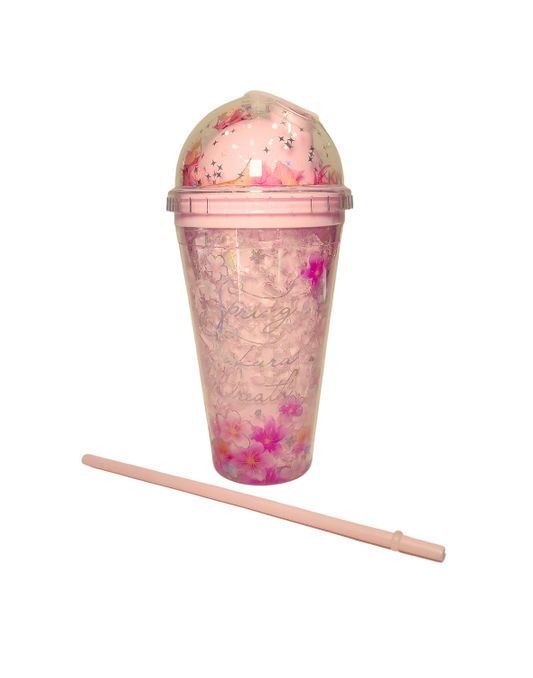 VASO PITILLO FINO ROSAS ROSADO