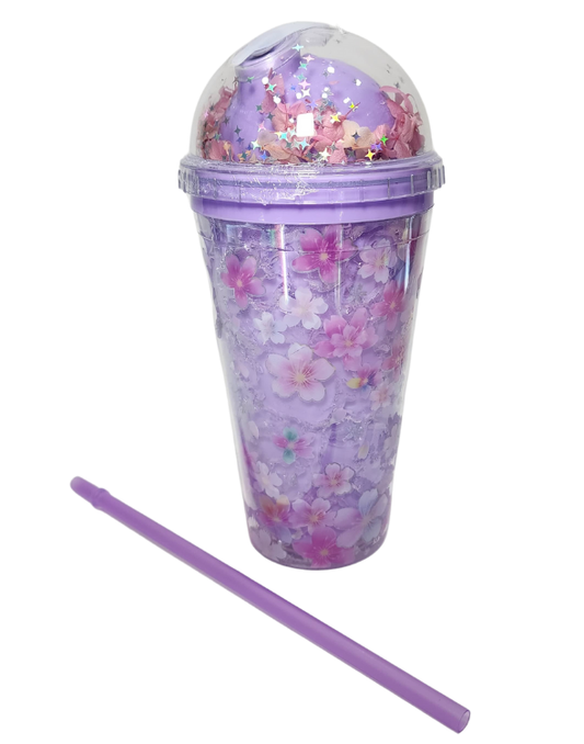 VASO PITILLO FINO ROSAS LILA