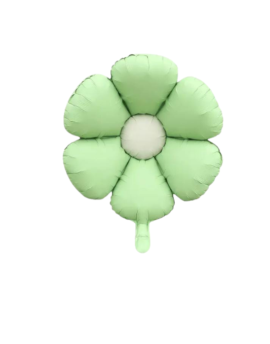 GLOBO FLOR MARGARITA VERDE MATE 18"