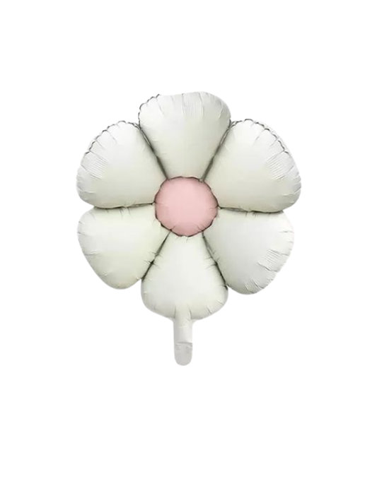 GLOBO FLOR MARGARITA BLANCO MATE 18"