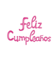 GLOBO INFLABLE CURSIVO FELIZ CUMPLEAÑOS FUCSIA