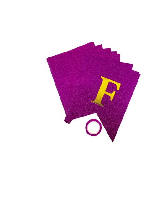 BANDERIN PEQ DOS PUNTAS F.C ESCARCHADO FUCSIA