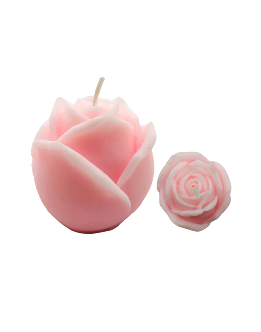 VELA ROSA CON AROMA EN ACETATO ROSADA
