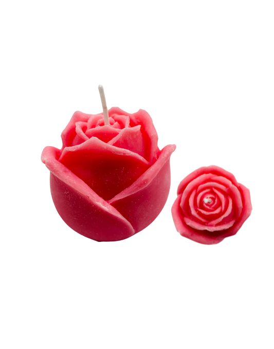VELA ROSA CON AROMA EN ACETATO FUCSIA