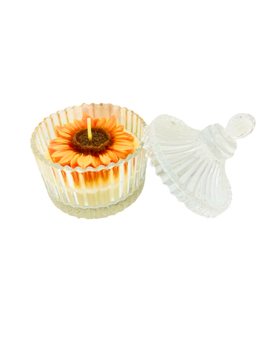 VELA GIRASOL CON AROMA ES FRASCO DE VIDRIO