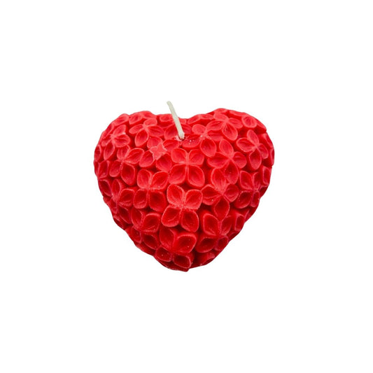 VELA CORAZON CON AROMA EN ACETATO BLANCA