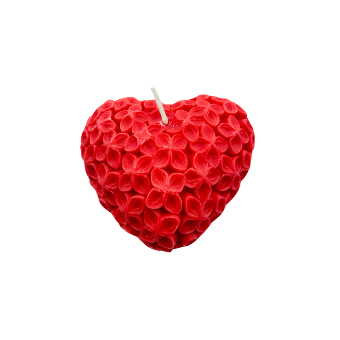 VELA CORAZON CON AROMA EN ACETATO BLANCA