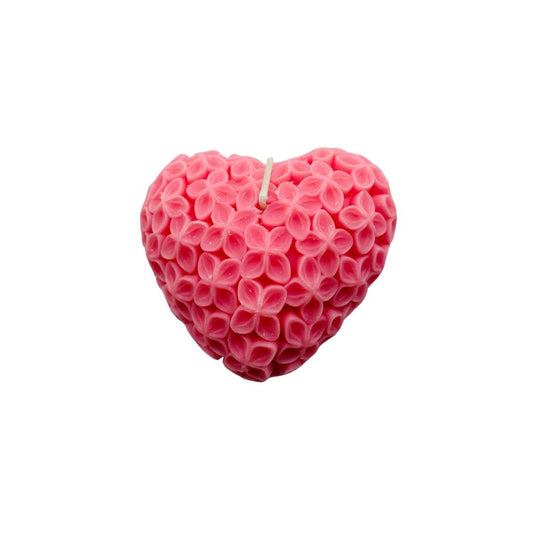 VELA CORAZON CON AROMA EN ACETATO BLANCA