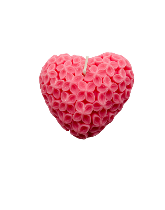 VELA CORAZON CON AROMA EN ACETATO ROSADA