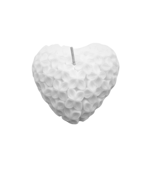 VELA CORAZON CON AROMA EN ACETATO BLANCA