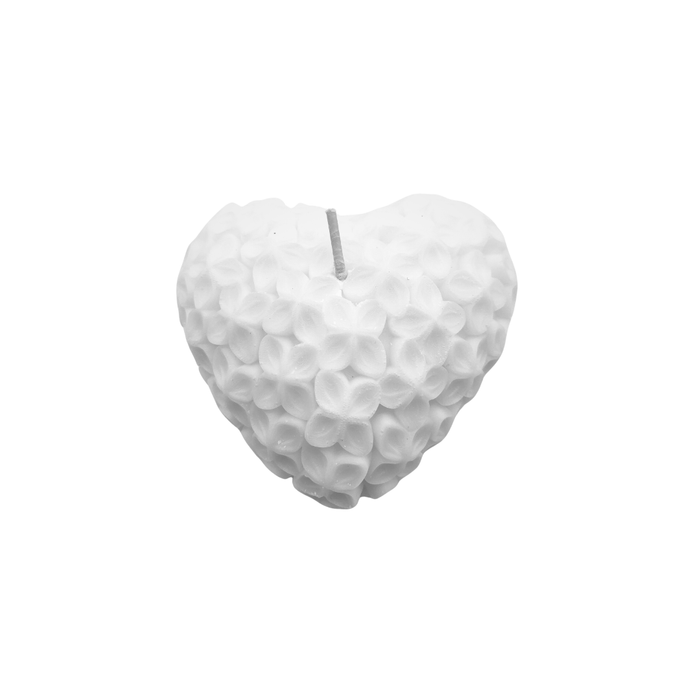 VELA CORAZON CON AROMA EN ACETATO BLANCA