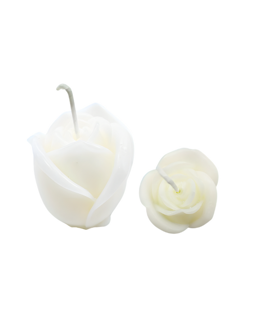 VELA ROSA CERRADA CON AROMA BLANCA