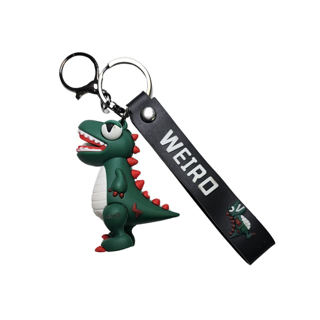 LLAVERO DINOSAURIO VERDE OSCURO
