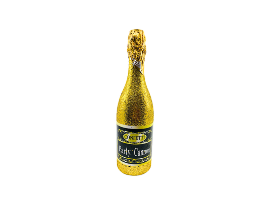 LANZA CONFETI DE CHAMPAÑA DORADA