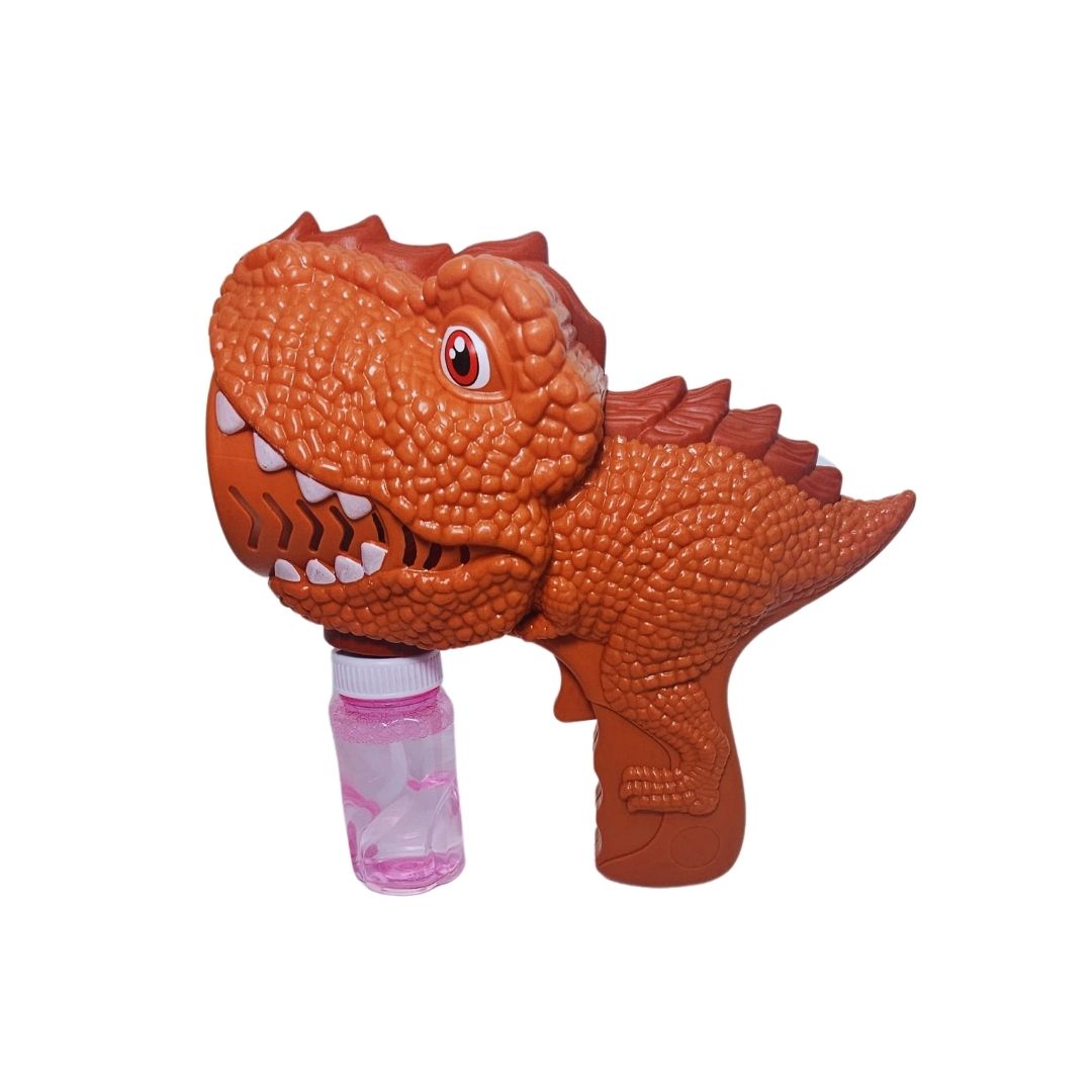 BURBUJERO PISTOLA DE DINOSAURIO CAFÉ