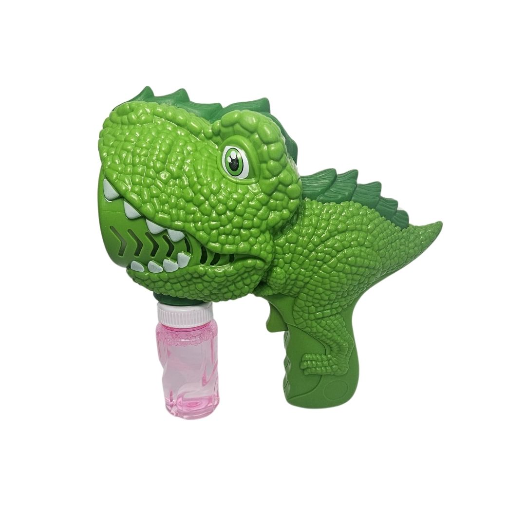 BURBUJERO PISTOLA DE DINOSAURIO VERDE
