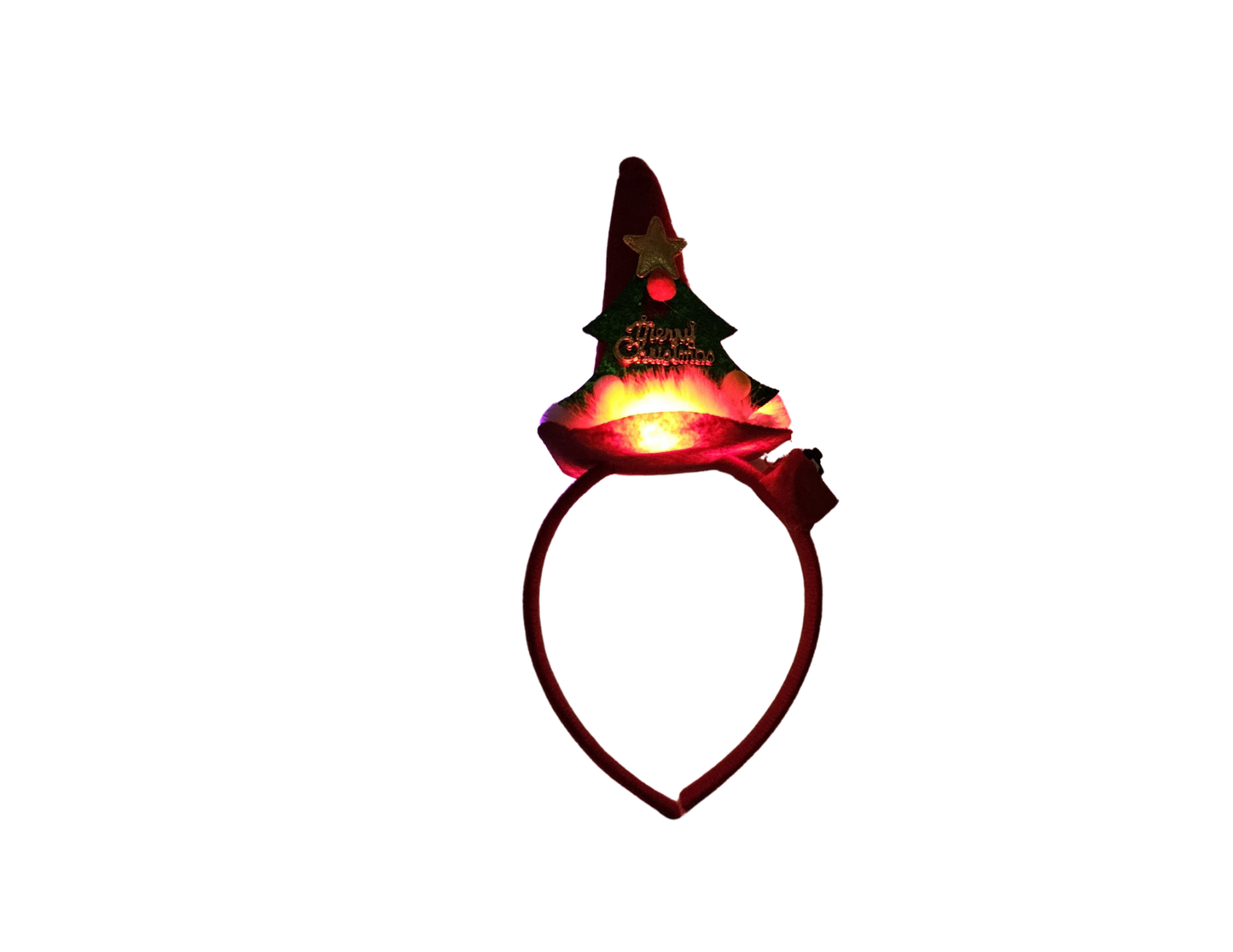 TIARA ARBOLITO MERRY CHRISTMAS CON LUCES