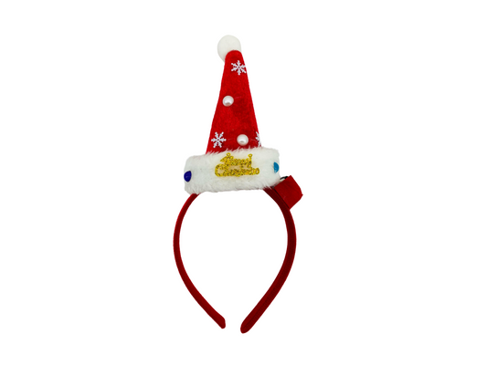 TIARA GORRITO PARADO MERRY CHRISTMAS CON LUCES ROJA