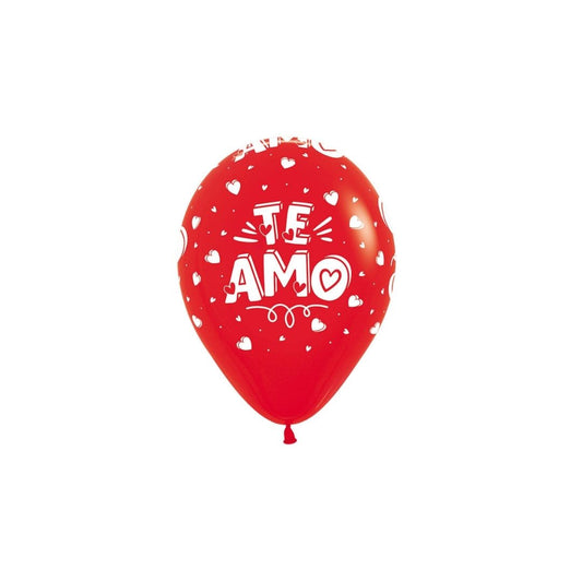 GLOBO R-12 INFINITY TE AMO ROJO X12