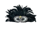 ANTIFAZ CARNAVALERO PLUMAS LARGAS NEGRO