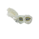 ANTIFAZ FLORES CON PLUMA LARGA LATERAL BLANCO
