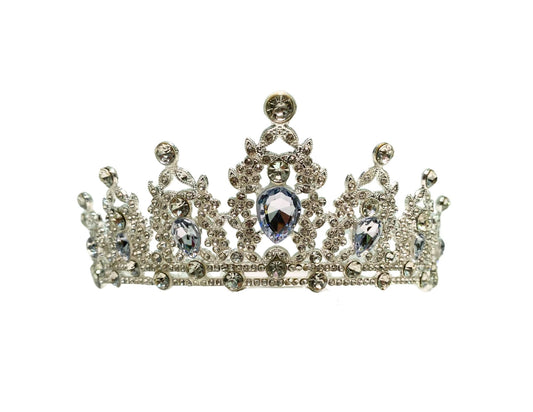 TIARA PRINCESA CON PIRAMIDES PLATA