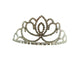 TIARA PRINCESA ARABESCOS DE FLOR PLATA