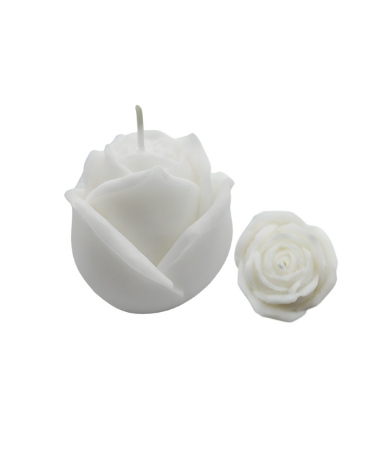 VELA ROSA CON AROMA EN ACETATO BLANCA