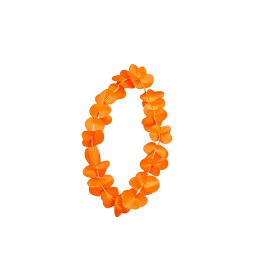 COLLAR HAWAIANO NEON NARANJA