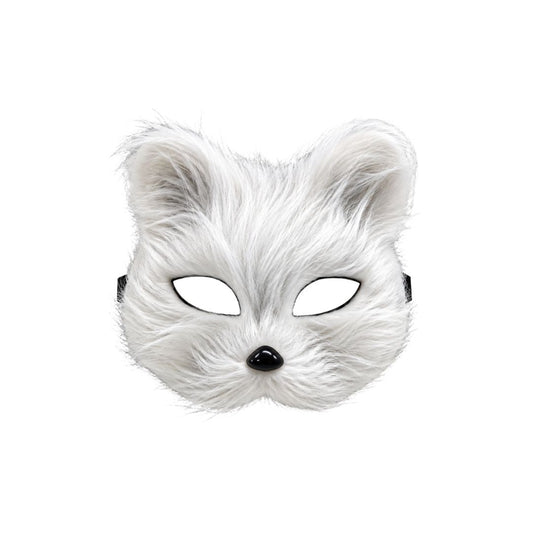 MASCARA GATO PELUDA BLANCA